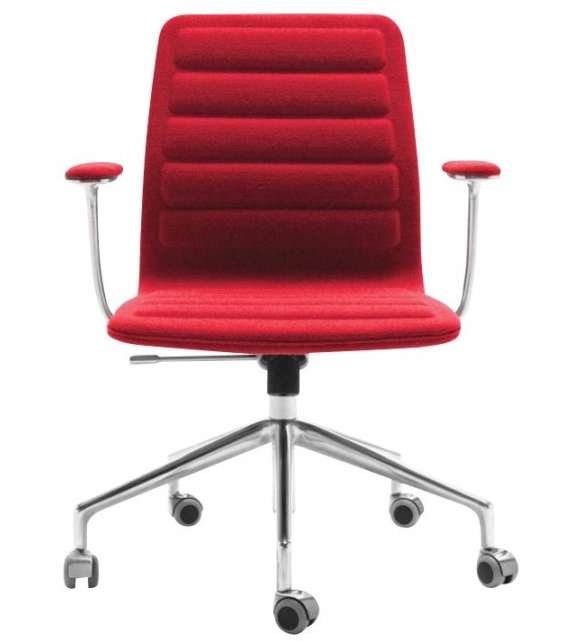 Lotus (Low) Chair On Wheels with Armrests Cappellini