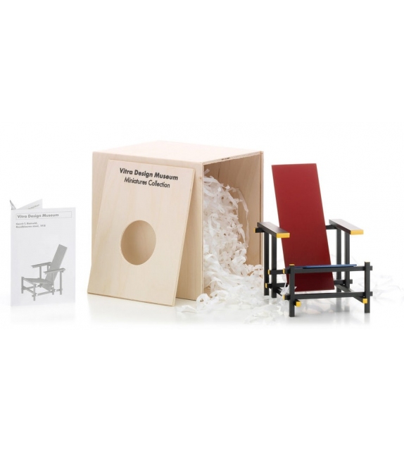 Miniature Rood Blauwe stoel Rietveld Vitra